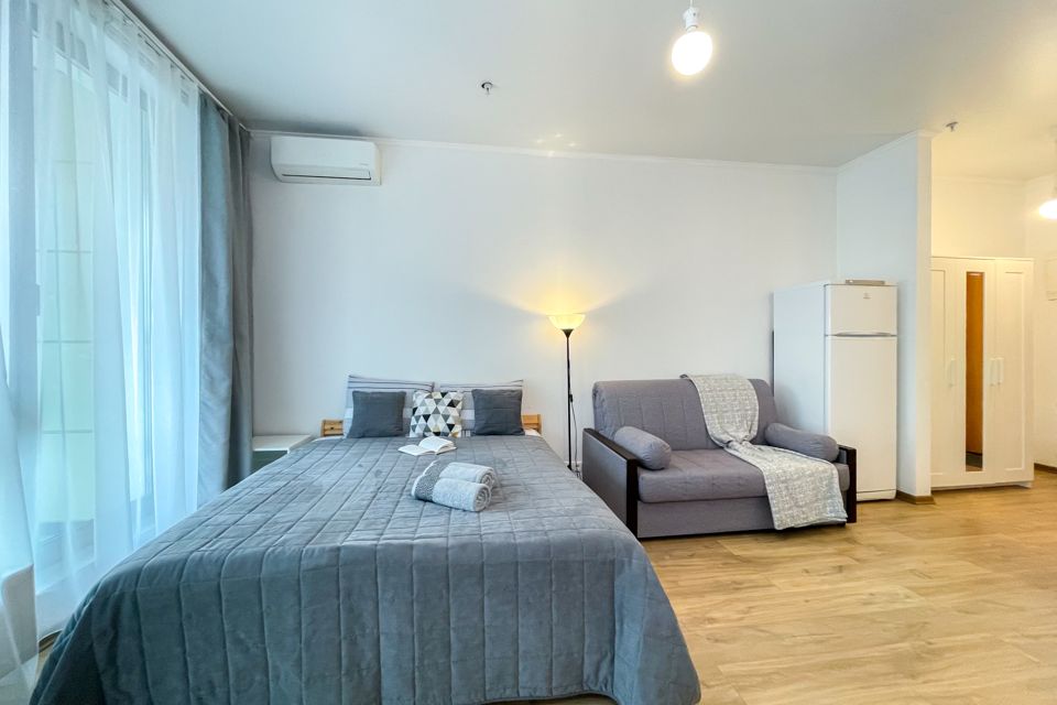 Уютная студия в благородно-серых тонах у метро ЦСКА