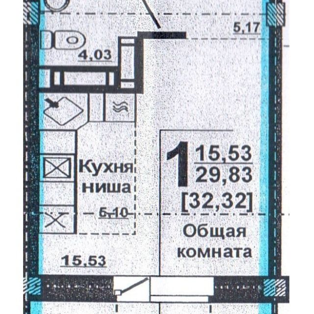 Сдаётся студия, 32 м²