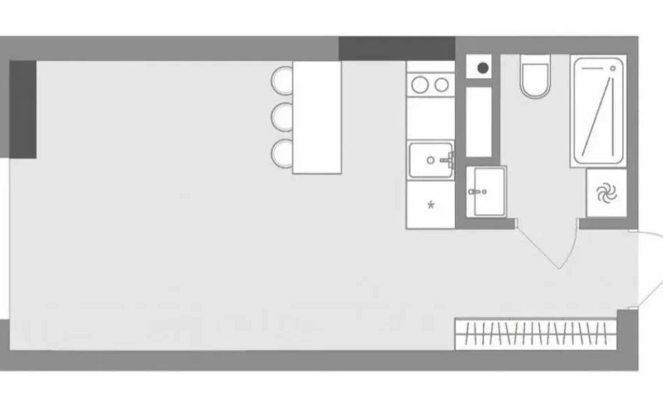 Сдаётся студия, 33 м²