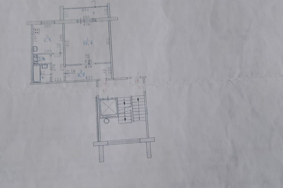 Сдаётся 1-комнатная квартира, 40.4 м²