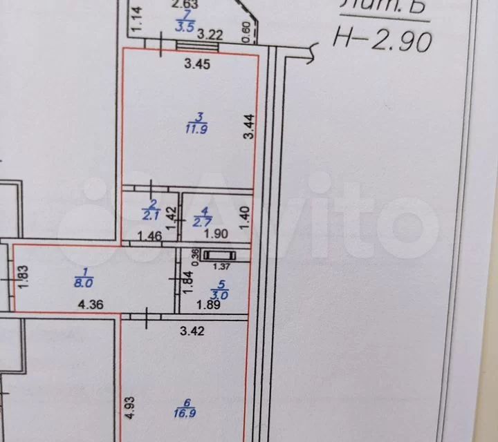 Сдаётся 1-комнатная квартира, 44.6 м²
