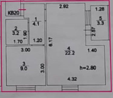 Сдаётся 1-комнатная квартира, 40 м²
