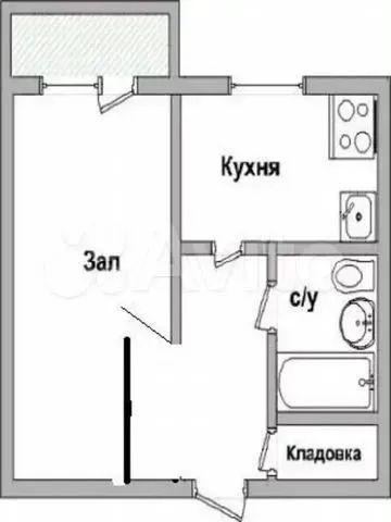 Сдаётся 1-комнатная квартира, 30.3 м²