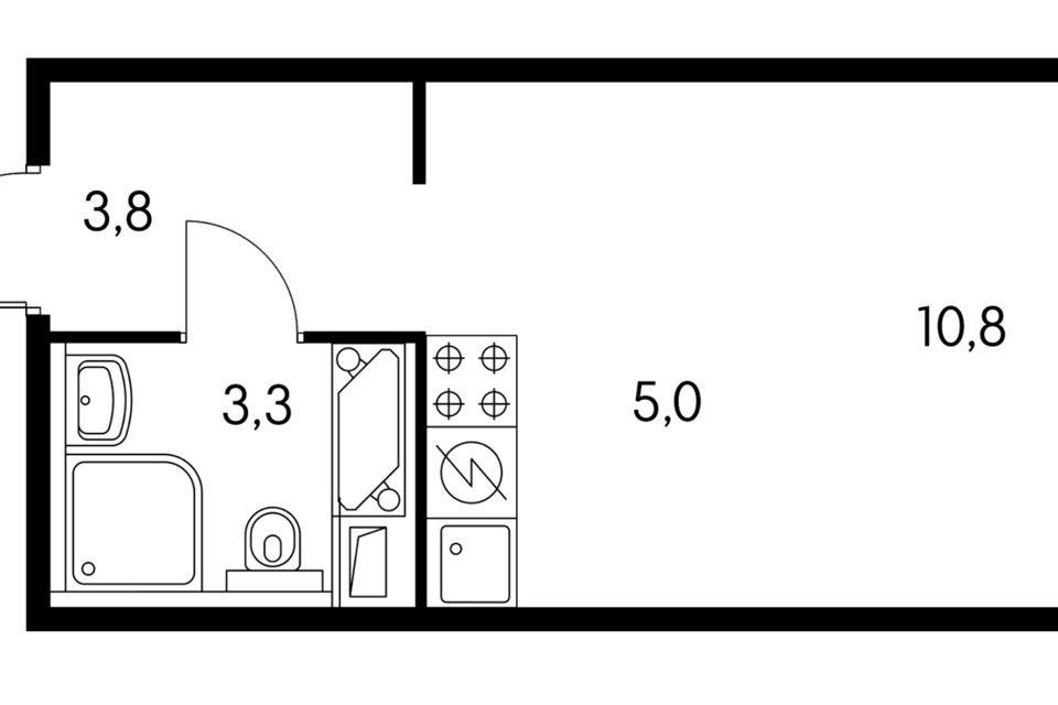 Сдаётся студия, 22.4 м²