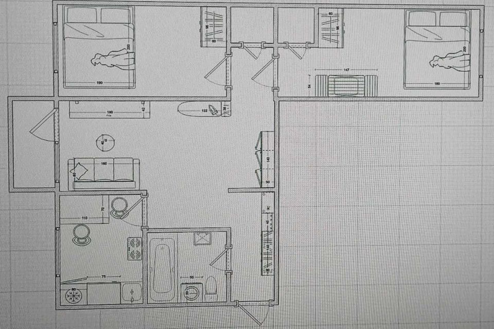 Сдаётся 3-комнатная квартира, 56.6 м²