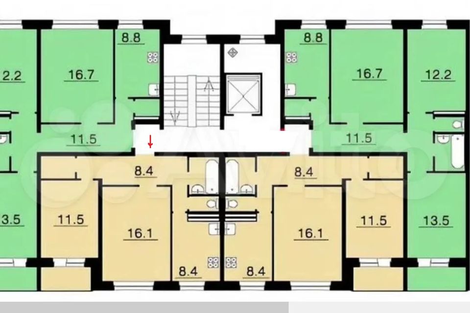 Сдаётся 2-комнатная квартира, 55 м²