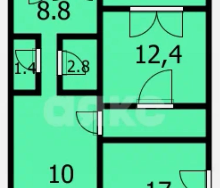 Сдаётся 2-комнатная квартира, 50.1 м²