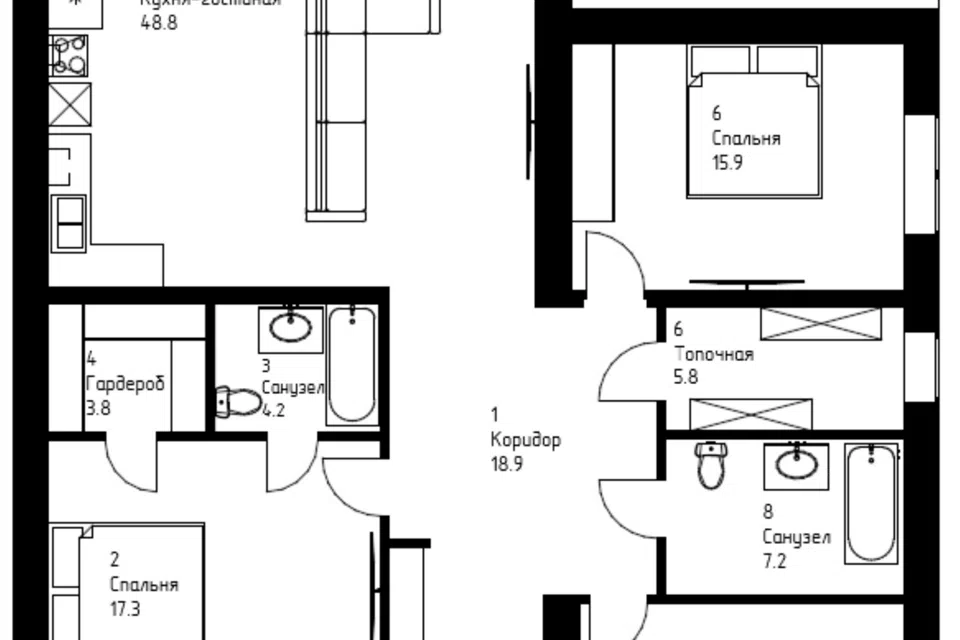 Проект дома Шале-2 из материала Кирпич площадью
       156,3 м²,
       3 спальни,
       1 этаж