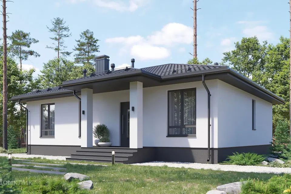 Проект дома КВ-1-100В из материала Газобетонные блоки площадью
       100 м²,
       3 спальни,
       1 этаж