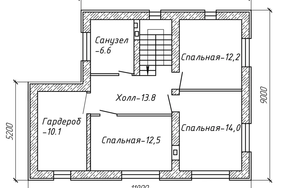 Проект дома Д-6-23 из материала Газосиликатные блоки площадью
       143,7 м²,
       4 спальни,
       2 этажа