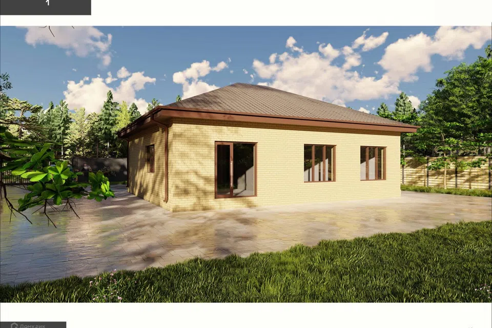 Проект дома Дом 1 из материала Кирпич площадью
104 м²,
3 спальни,
1 этаж