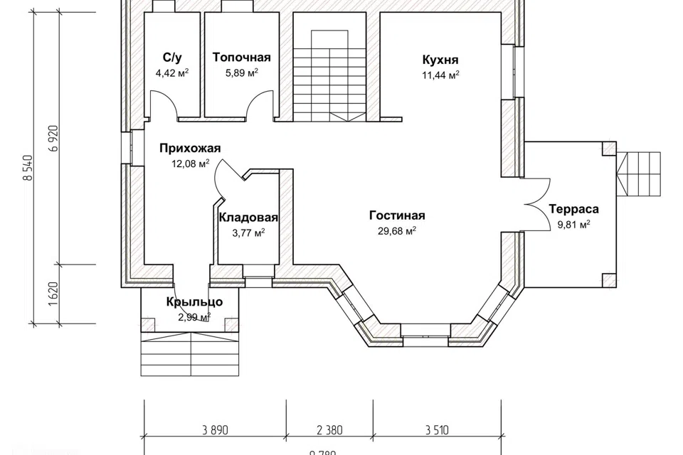 Проект дома ДГ 090 из материала Кирпич площадью
       142,32 м²,
       3 спальни,
       2 этажа