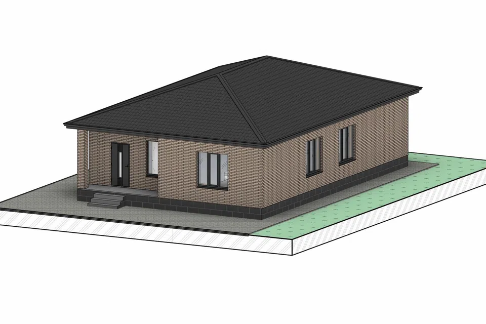Проект дома Дом 3 из материала Кирпич площадью
       122 м²,
       3 спальни,
       1 этаж