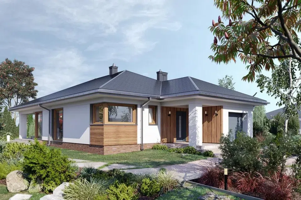 Проект дома Кабан из материала Кирпич площадью
       160 м²,
       3 спальни,
       1 этаж
