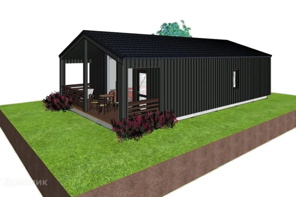 Проект дома Барн-хаус М-строй из материала Профилированный брус площадью
       70 м²,
       2 спальни,
       1 этаж