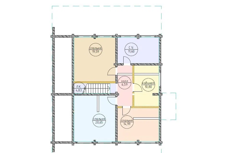Проект дома Сойма из материала Клееный брус площадью
250 м²,
3 спальни,
2 этажа