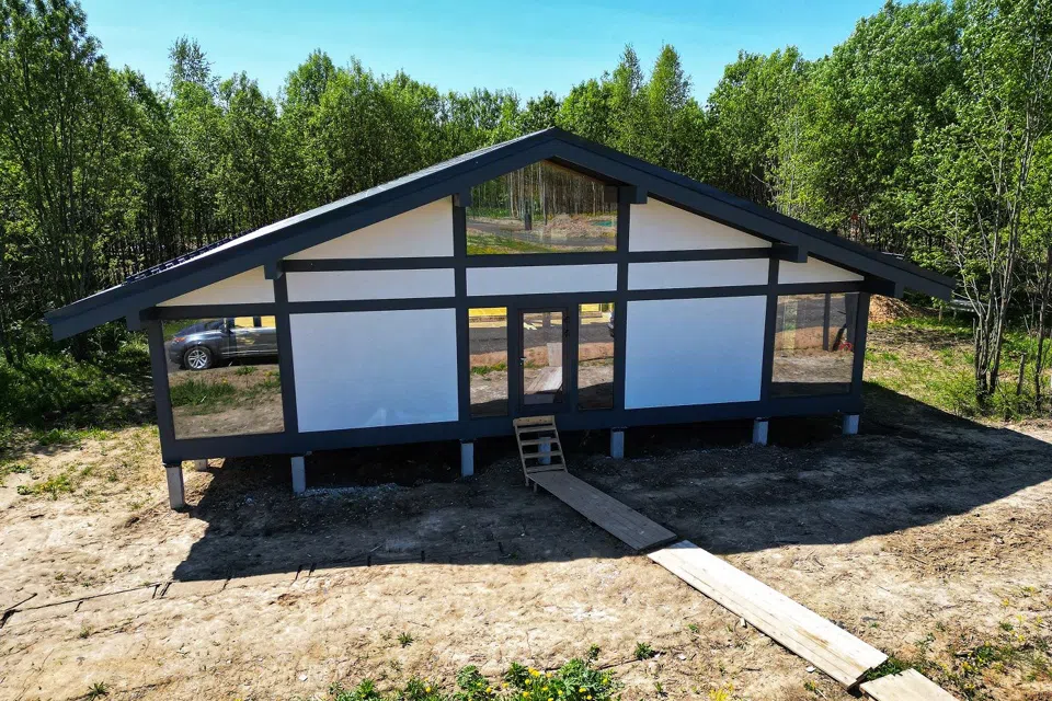 Проект дома Марс из материала Фахверк площадью 
       119 м²,
       3 спальни,
       1 этаж