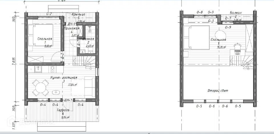 Проект дома RAUM 65 из материала Каркасно-щитовая технология площадью
68 м²,
2 спальни,
2 этажа