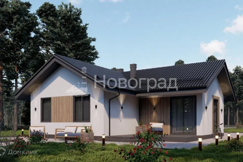 Проект дома Мария из материала Газобетонные блоки площадью
150 м²,
4 спальни,
1 этаж