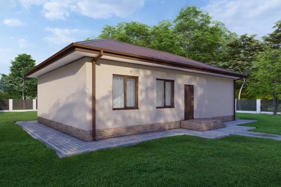 Проект дома Проект 125 из материала Кирпич площадью
98,5 м²,
3 спальни,
1 этаж