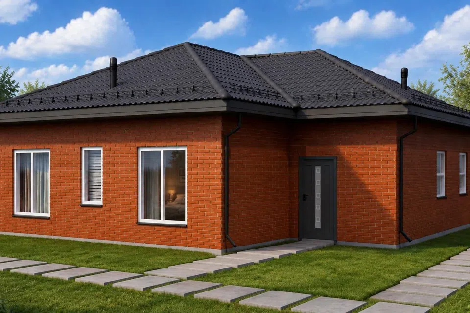 Проект дома 115м из материала Кирпич площадью
       115 м²,
       4 спальни,
       1 этаж