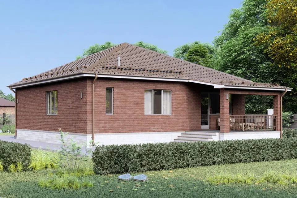 Проект дома ПО-5 из материала Кирпич площадью
       152 м²,
       4 спальни,
       1 этаж