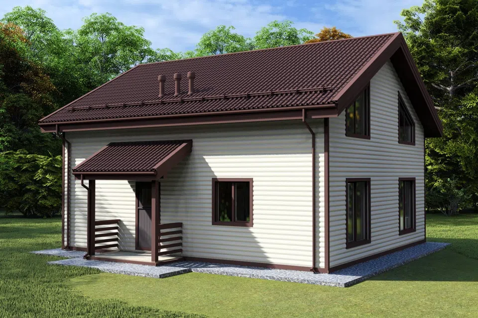 Проект дома МОККО из материала Каркасный дом площадью
151,5 м²,
4 спальни,
2 этажа