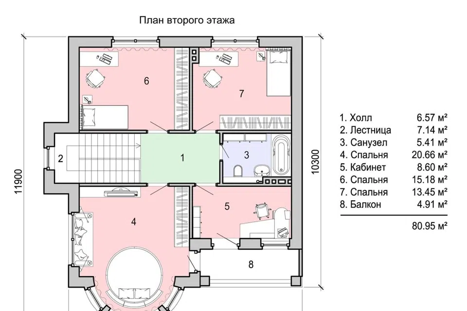 Проект дома Проект №49 из материала Кирпич площадью 
       158 м²,
       5 спален,
       2 этажа