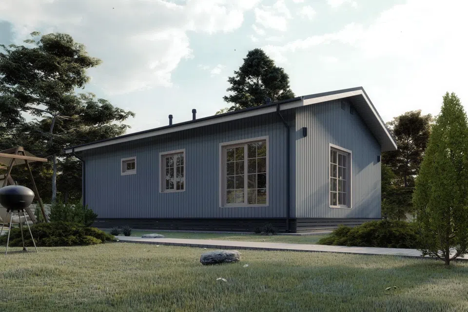 Проект дома Каркасный дом Сирень из материала Каркасный дом площадью
       89,42 м²,
       3 спальни,
       1 этаж