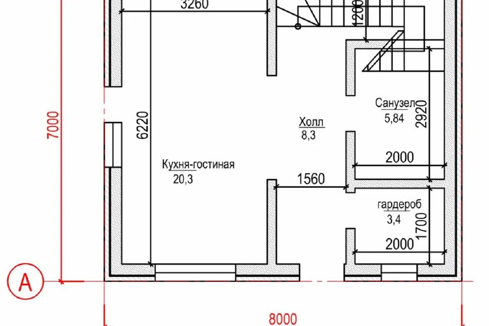 Проект дома Проект Батуми 75 из материала Газобетонные блоки площадью
74,9 м²,
3 спальни,
2 этажа
