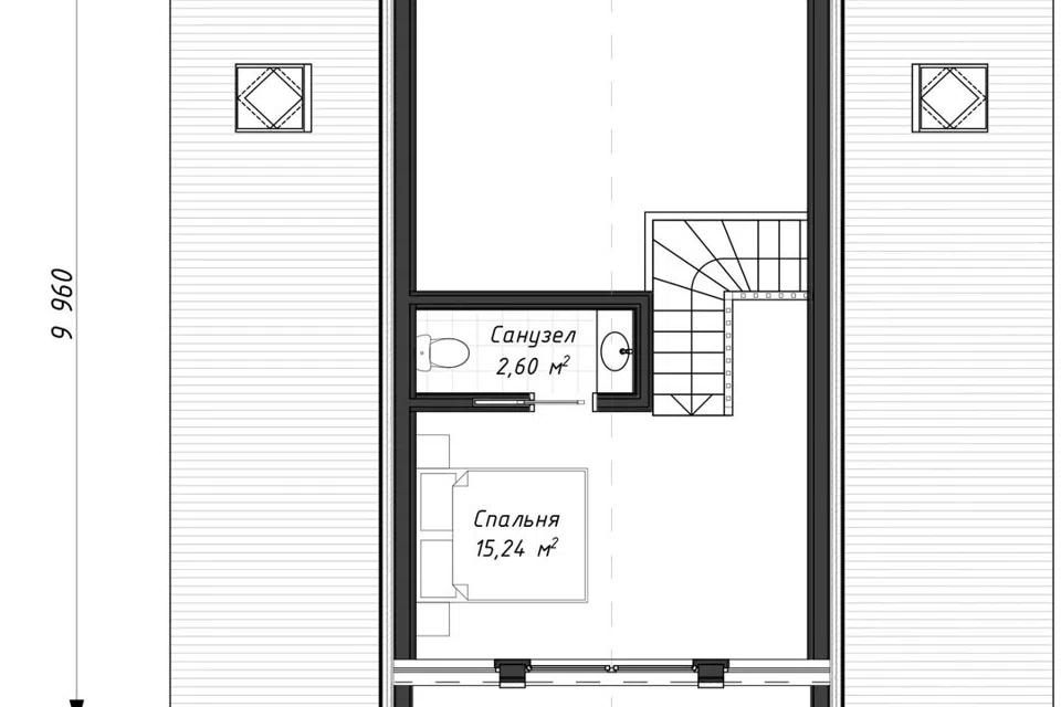 Проект дома Каркасный дом в стиле A-FRAME 1.2 из материала Каркасный дом площадью
97 м²,
2 спальни,
2 этажа