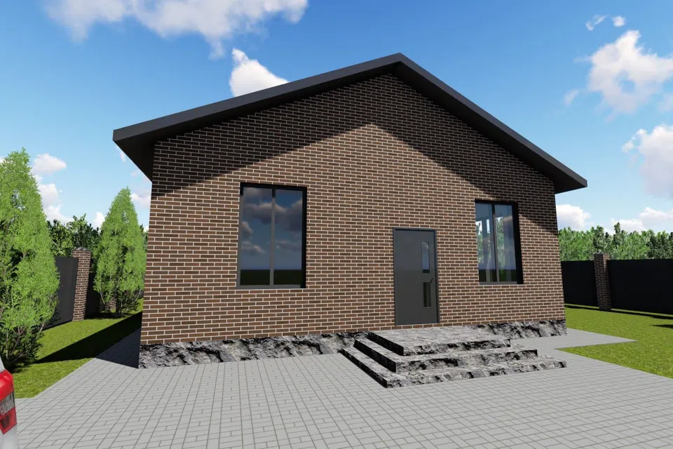 Проект дома 14161 из материала Кирпич площадью
       161 м²,
       4 спальни,
       1 этаж