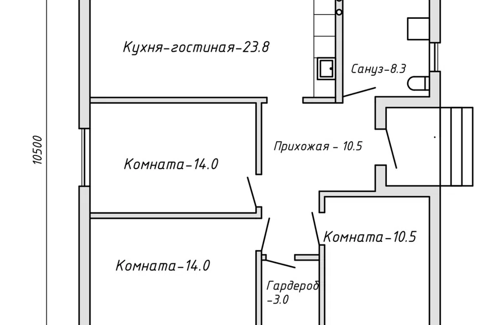 Проект дома Д-4-23 из материала SIP-панели площадью
       105 м²,
       3 спальни,
       1 этаж