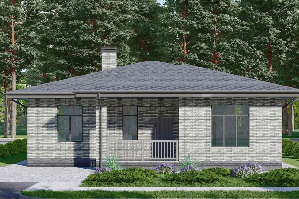 Проект дома АП 9 из материала Кирпич площадью
       126 м²,
       4 спальни,
       1 этаж