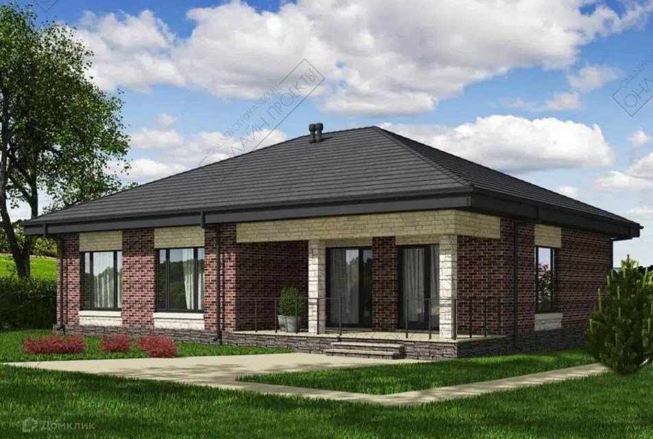 Проект дома Проект 47 из материала Кирпич площадью
       110 м²,
       3 спальни,
       1 этаж