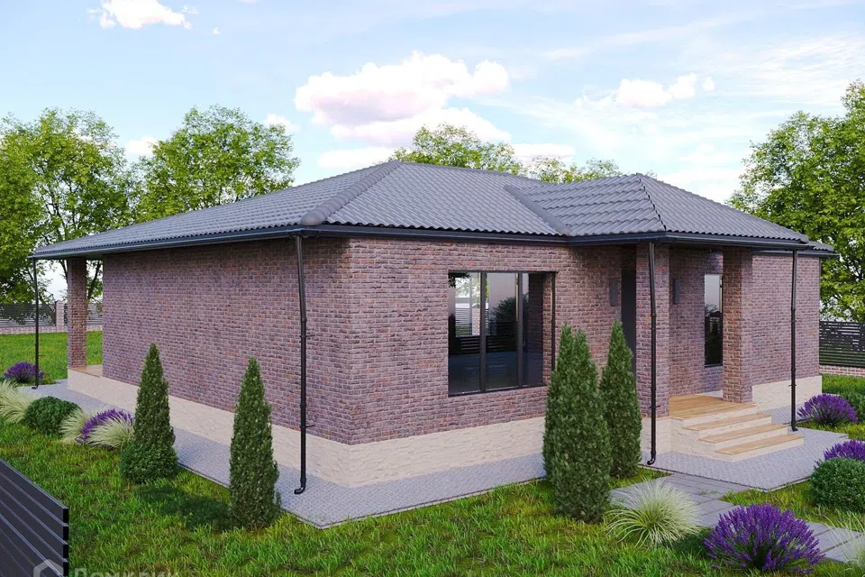 Проект дома Черепаха из материала Кирпич площадью
       140 м²,
       3 спальни,
       1 этаж