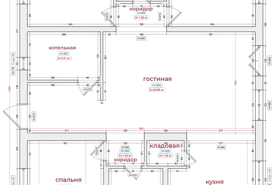 Проект дома Кругвилл Дабл-руф 1-100 из материала Газобетонные блоки площадью
97,7 м²,
3 спальни,
1 этаж