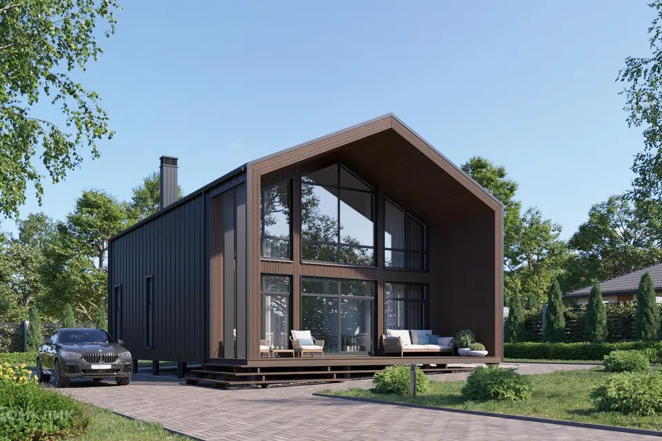 Проект дома BarnHouse210 из материала Каркасный дом площадью
       210 м²,
       2 спальни,
       2 этажа