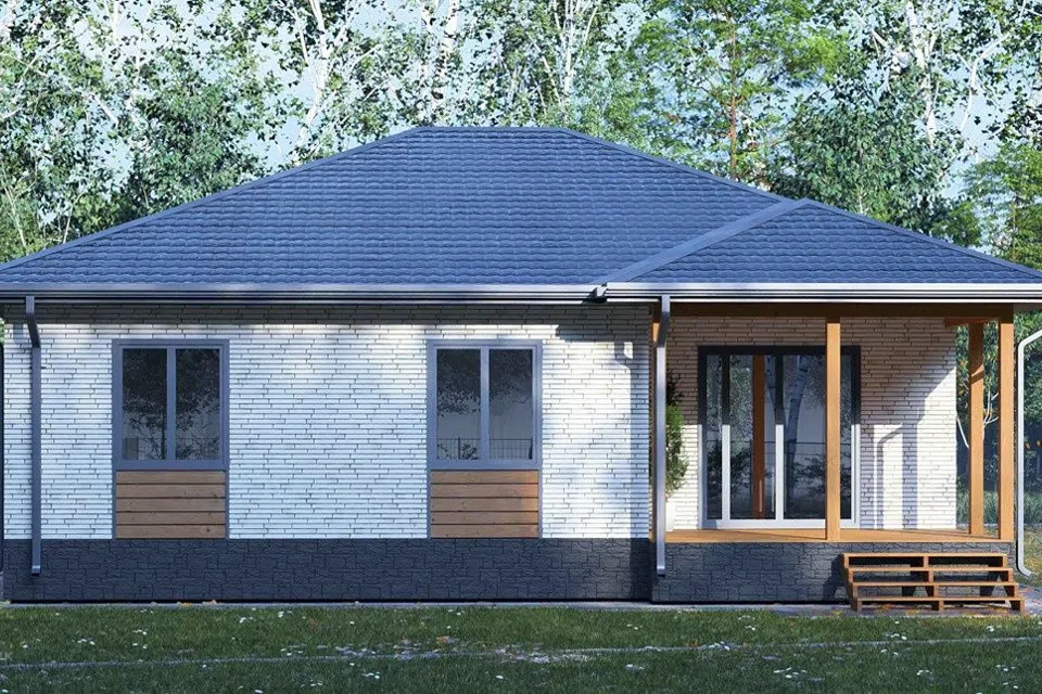 Проект дома Сахара из материала SIP-панели площадью 
       105,48 м²,
       3 спальни,
       1 этаж