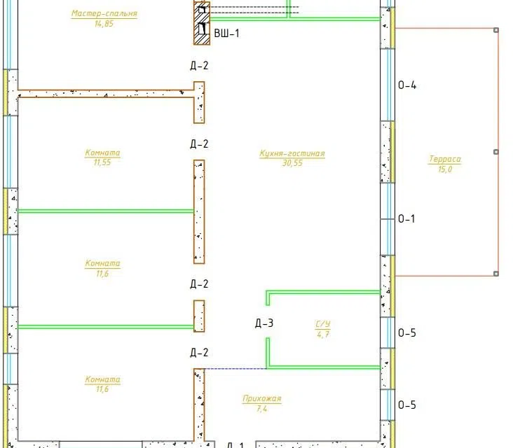 Проект дома Скандинавия 118 из материала Кирпич площадью 
       118 м²,
       4 спальни,
       1 этаж
