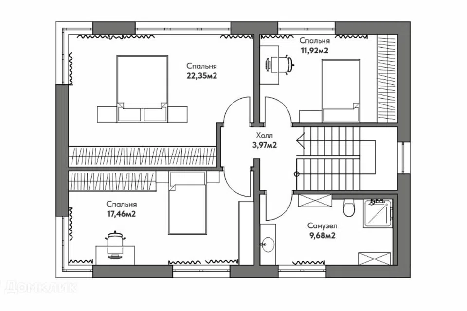 Проект дома Эстетика 2-135 из материала Железобетонные панели площадью 
       135 м²,
       3 спальни,
       2 этажа