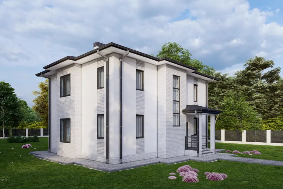 Проект дома Проект 122 из материала Кирпич площадью
222,54 м²,
5 спален,
2 этажа