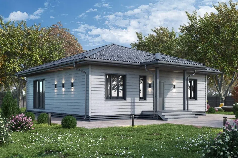 Проект дома Дом 2 из материала Каркасный дом площадью
       72,51 м²,
       3 спальни,
       1 этаж