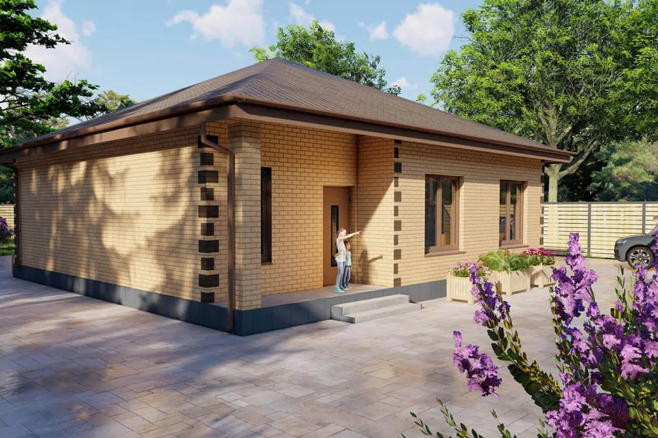 Проект дома АП 8 из материала Кирпич площадью
       94 м²,
       3 спальни,
       1 этаж