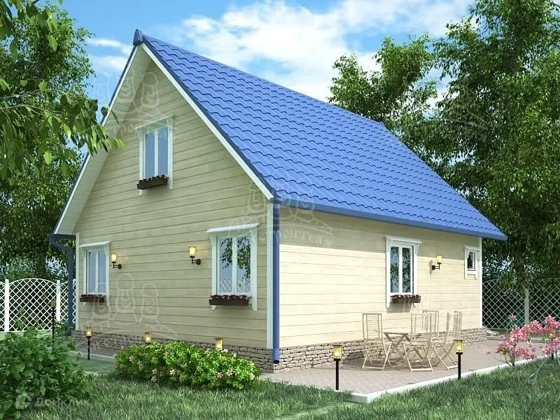 Проект дома Дачный дом К50 7x8 метра из материала Каркасный дом площадью
       79 м²,
       3 спальни,
       2 этажа