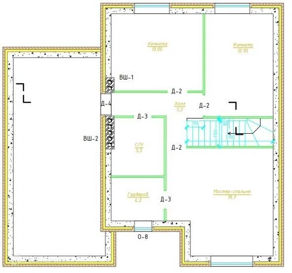Проект дома Хай-тек 192 из материала Кирпич площадью 
       192 м²,
       4 спальни,
       2 этажа