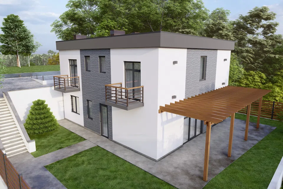 Проект дома Проект 120 из материала Кирпич площадью
188,4 м²,
7 спален,
2 этажа