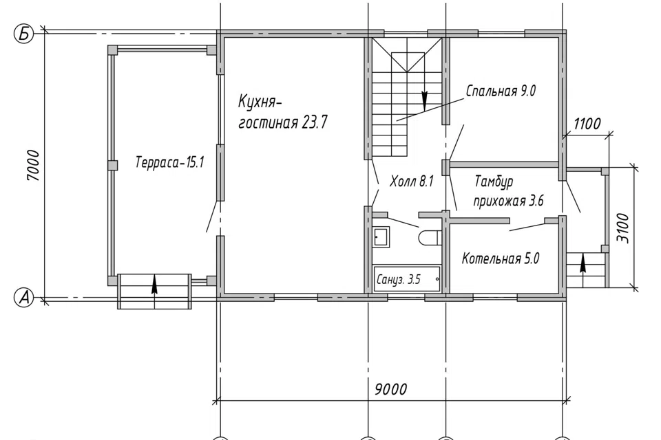 Проект дома Н-4-23 из материала SIP-панели площадью
       141,1 м²,
       4 спальни,
       2 этажа