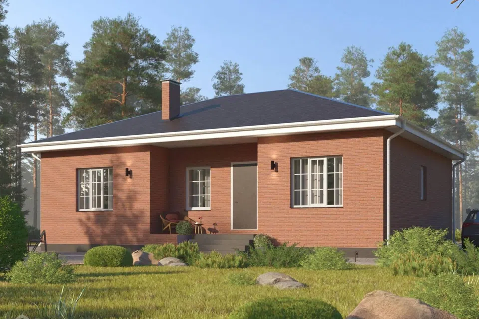 Проект дома Проект-12 из материала Кирпич площадью
       111 м²,
       3 спальни,
       1 этаж