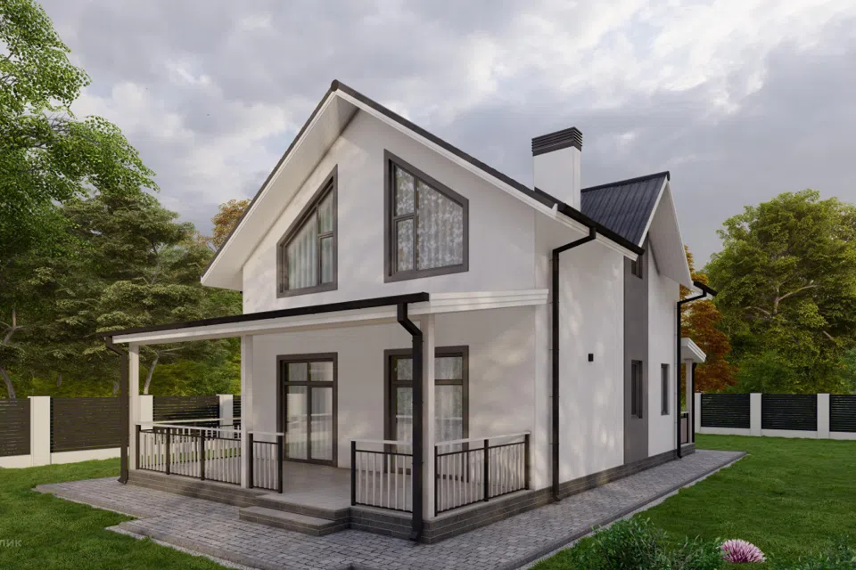 Проект дома Проект 104 из материала Кирпич площадью
114,74 м²,
5 спален,
2 этажа